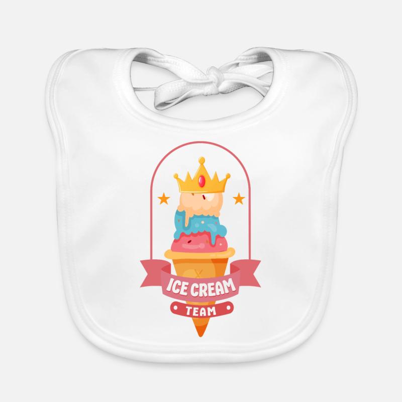 Crème glacée Crown Cone Crème glacée Bavoir bio Bébé