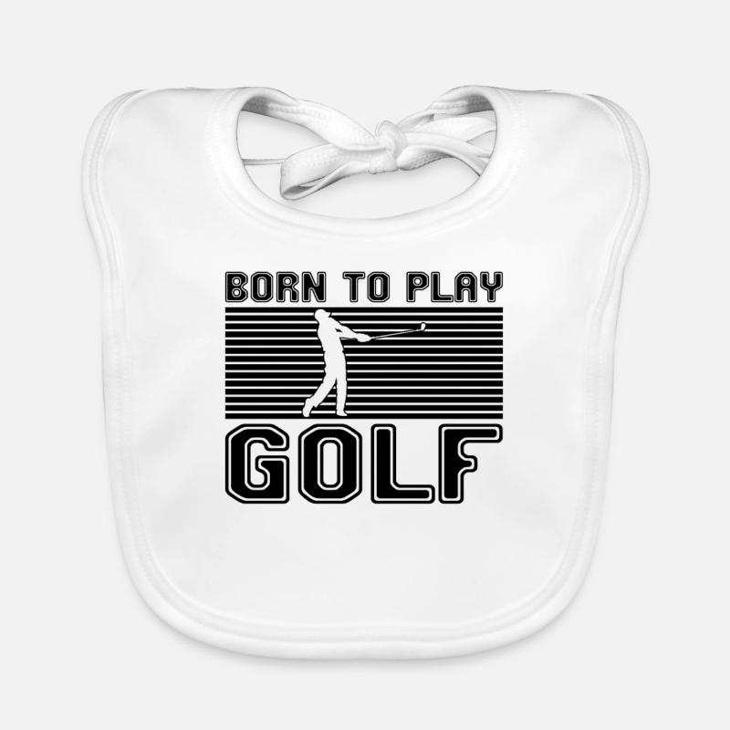 Golf - Baby Bio-Lätzchen - Weiß
