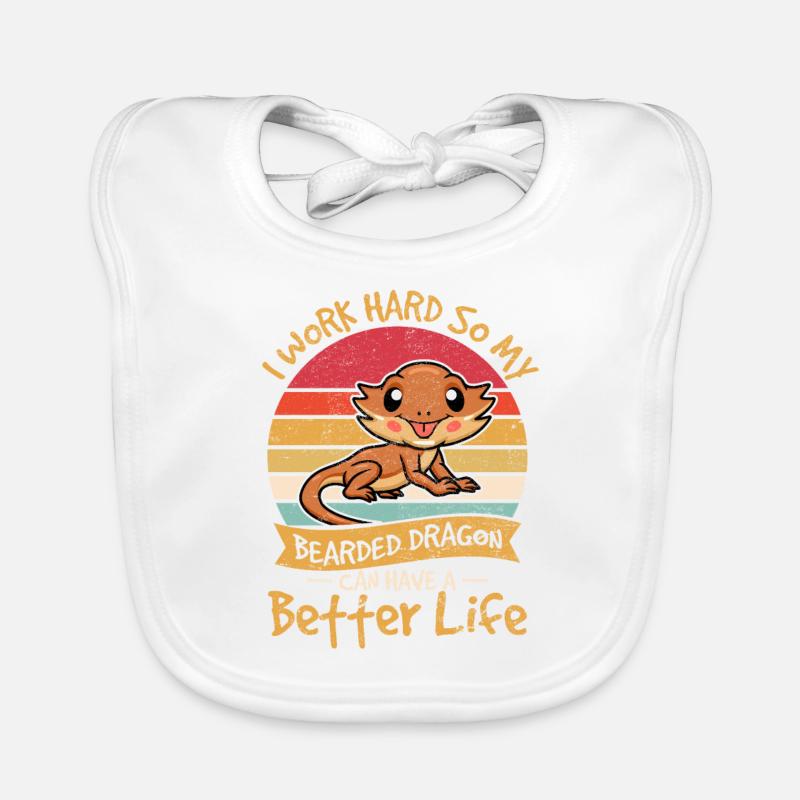 I Work Hard So My Bearded Dragon Can Have A Better Baby Bio-Lätzchen