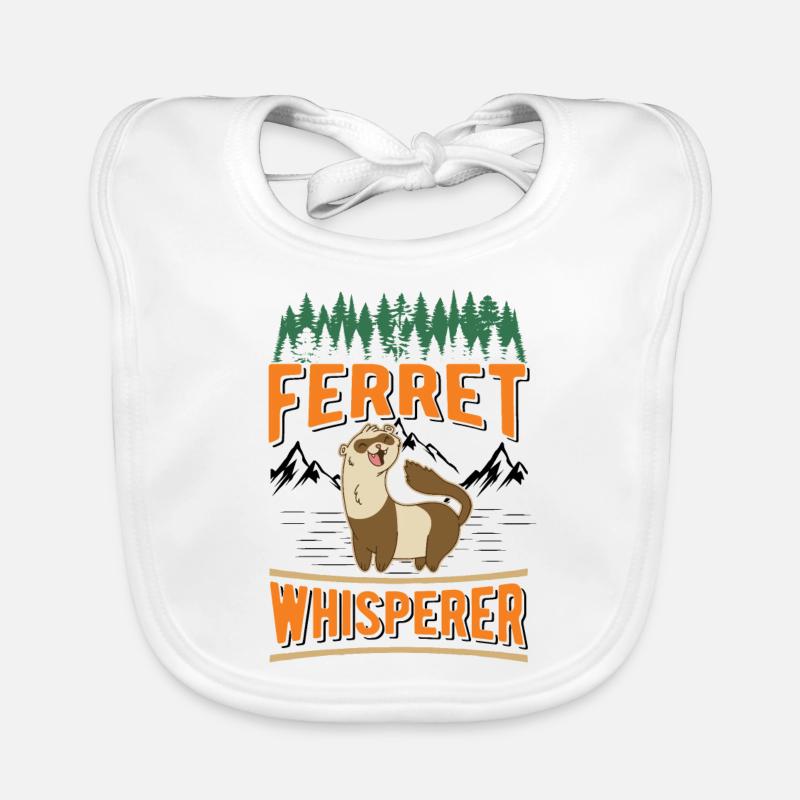 Frettchen Flüsterer Ferret Whisperer Baby Bio-Lätzchen