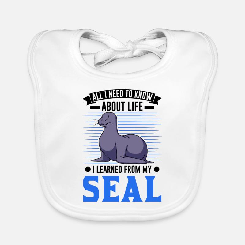 Robbe Geschenk Seal Seelöwe Baby Bio-Lätzchen