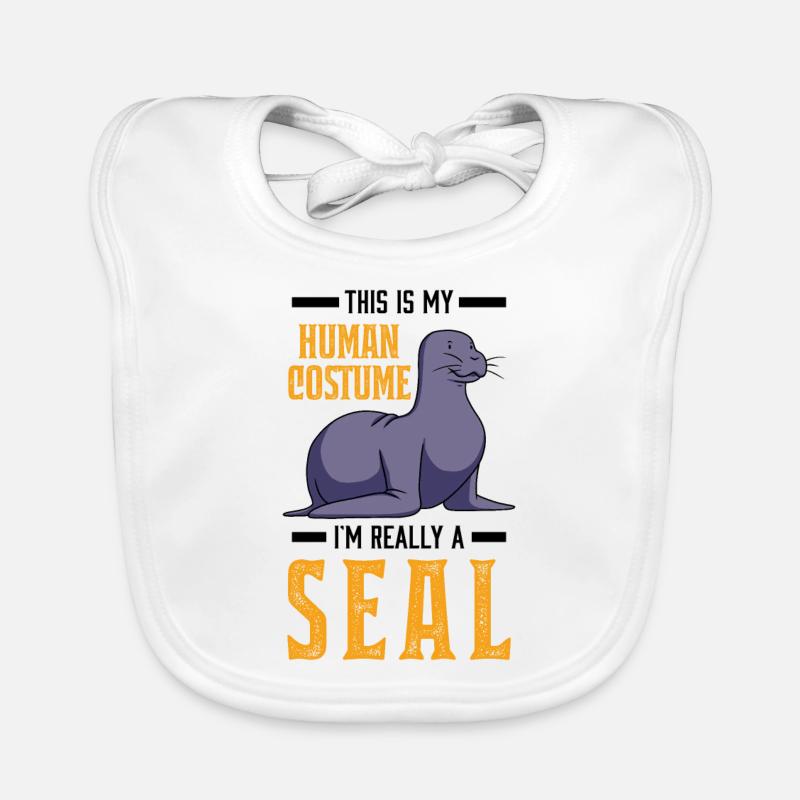Seal Human Costume Robbe Halloween Seelöwe Baby Bio-Lätzchen