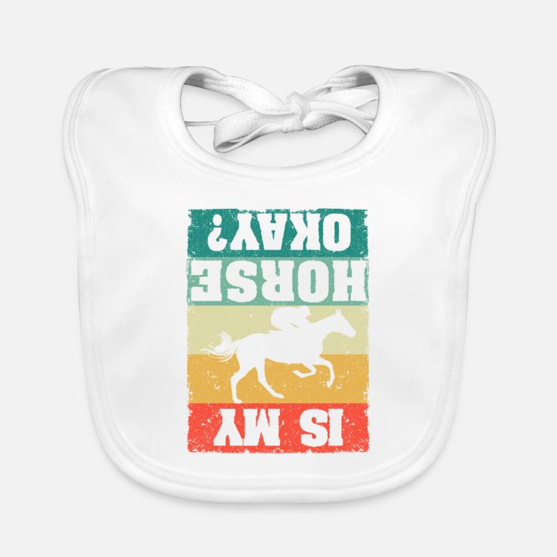 Drôle de chevaux de retour en train de tomber du cavalier est mon Bavoir bio Bébé