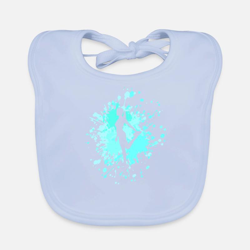 Dancer Stretching Color Splash Organic Baby Bibs