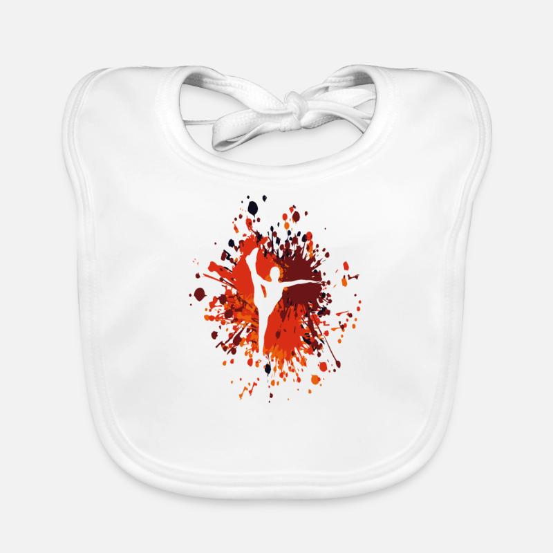 Dancing Passion Color Splash - Bavoir bio Bébé - blanc
