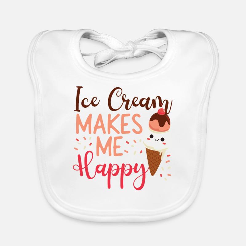 La crème glacée cône de crème glacée me fait Bavoir bio Bébé