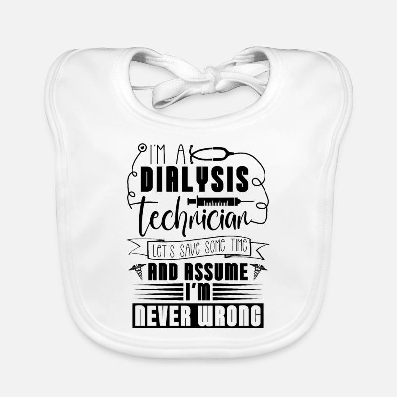 Dialyse Nephrologie Dialysetechniker Geschenkidee Baby Bio-Lätzchen