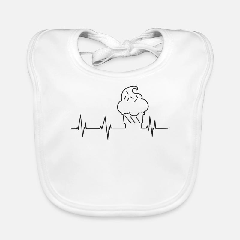 Crème glacée Heartbeat Cone Sundae Bavoir bio Bébé