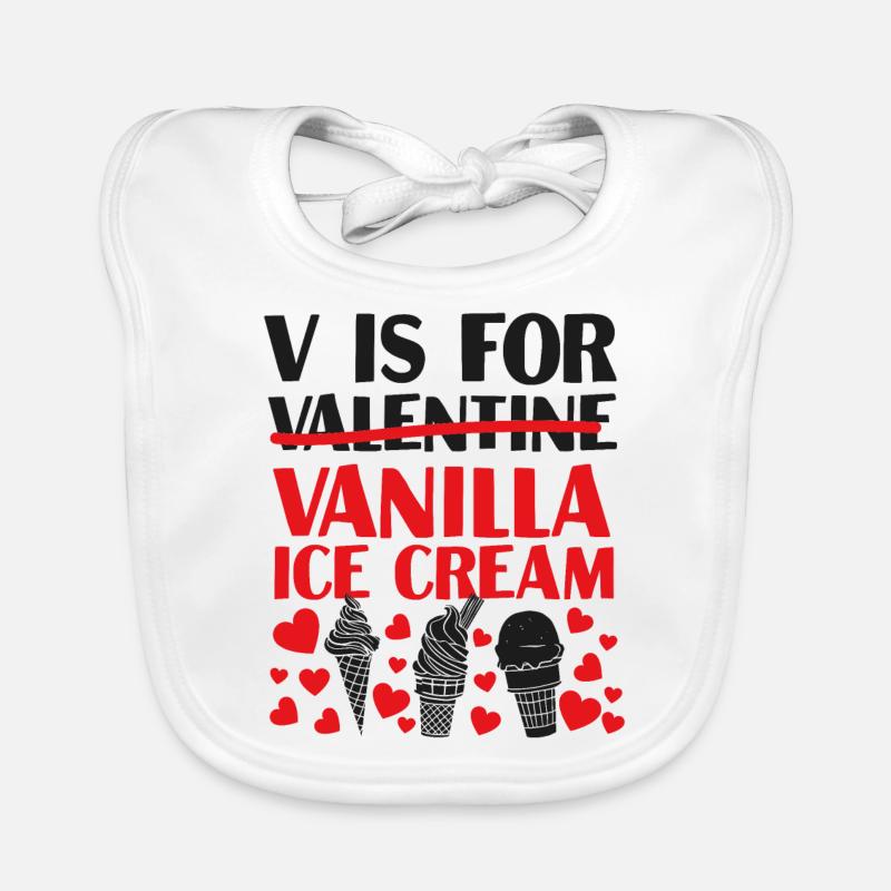 Crème glacée Cône de la Saint-Valentin Bavoir bio Bébé