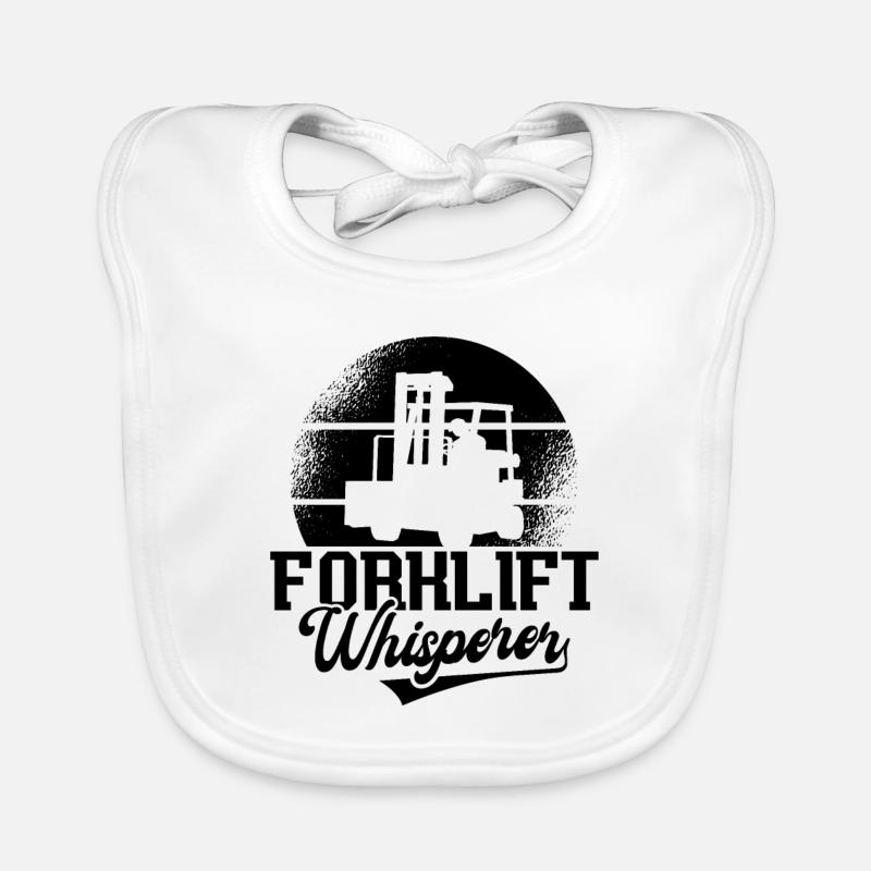 Gabelstapler Staplerfahrer Coole Geschenkidee Baby Bio-Lätzchen