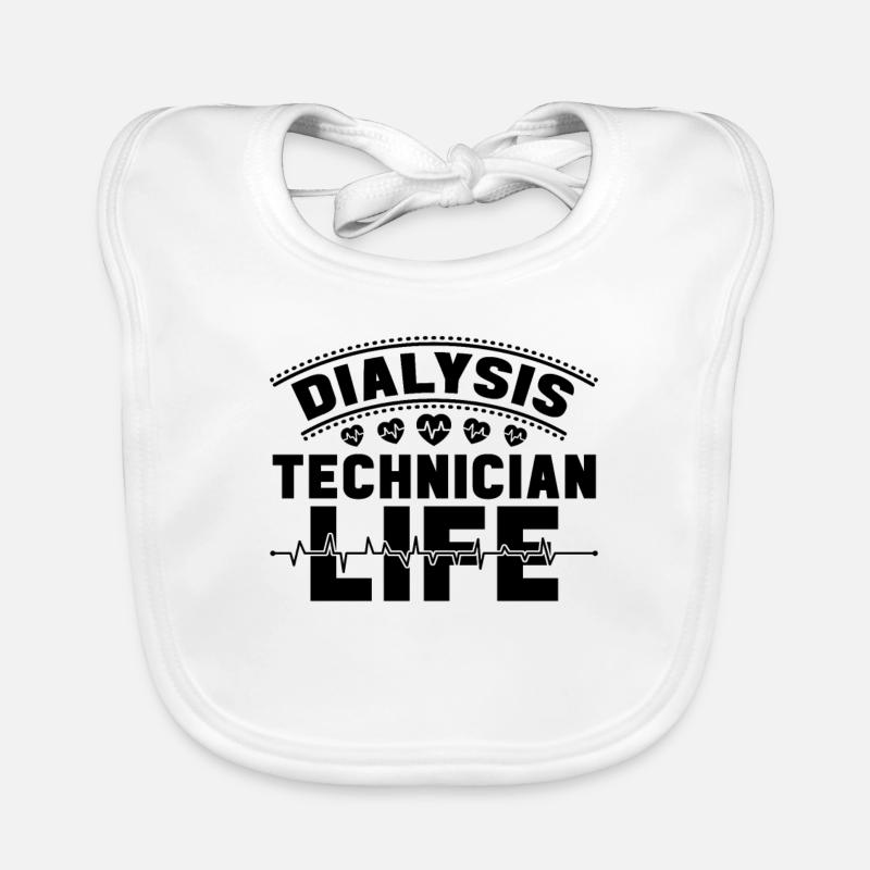 Nephrologie Dialyse Dialysetechniker Geschenkidee Baby Bio-Lätzchen