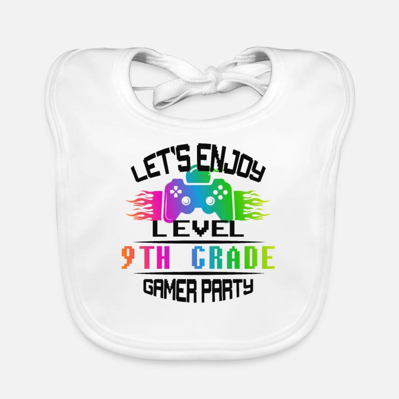 Level 9TH GRADE keep calm and game on Baby Bio-Lätzchen