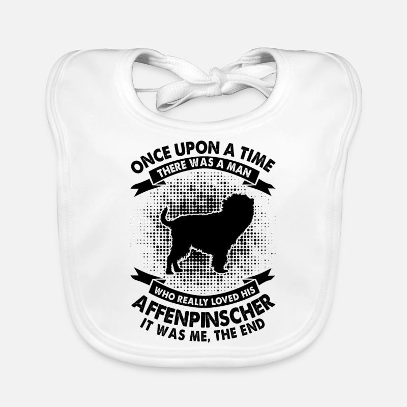 Once upon a time - Affenpinscher Organic Baby Bibs