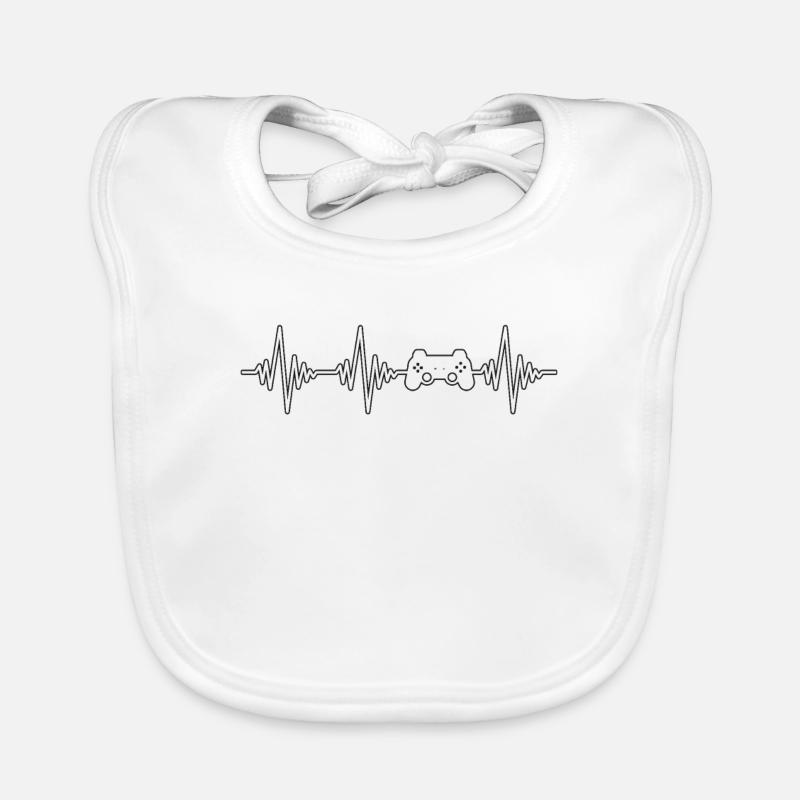 gaming controller Herzschlag Baby Bio-Lätzchen