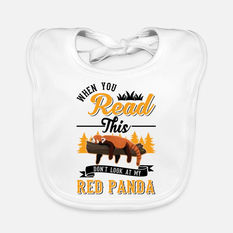 Red Panda Gift Cat Bear Organic Baby Bibs