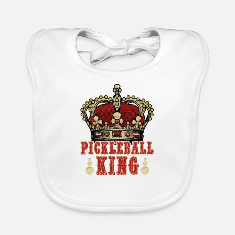 Pickleball King Pickleball Player Paddleball Coach Organic Baby Bibs