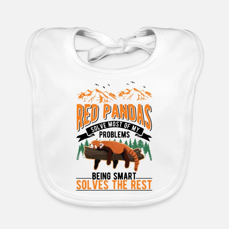 Panda Rouge Cadeau Chat Ours Bavoir bio Bébé