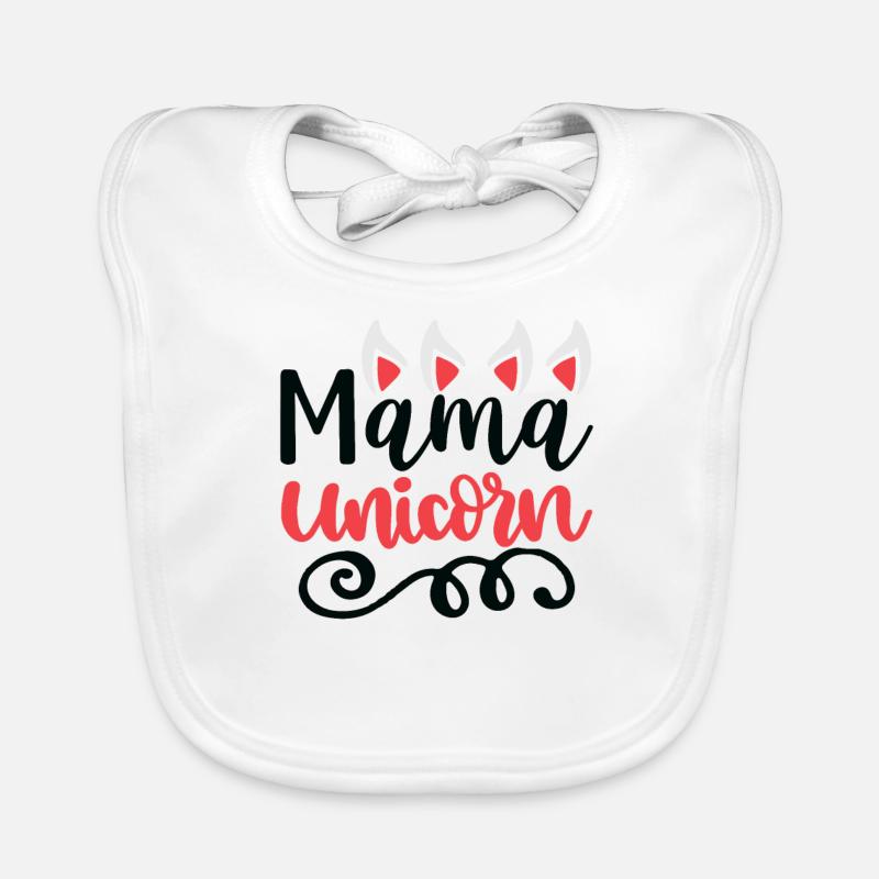 Mama Einhorn Unicorn Baby Bio-Lätzchen