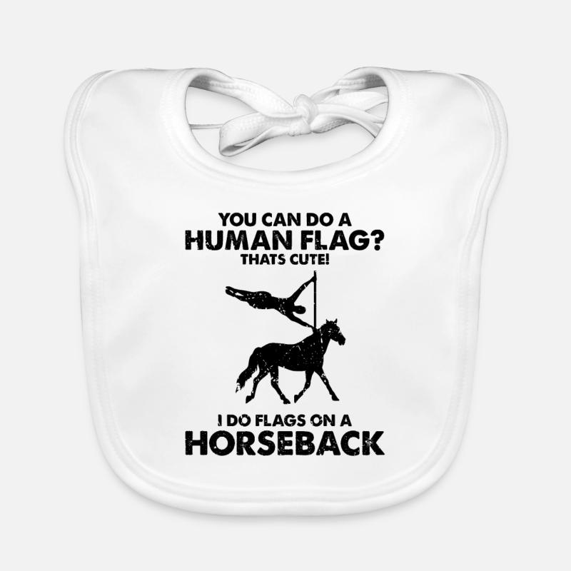 Conception acrobatique de voûte et cheval équestre Bavoir bio Bébé