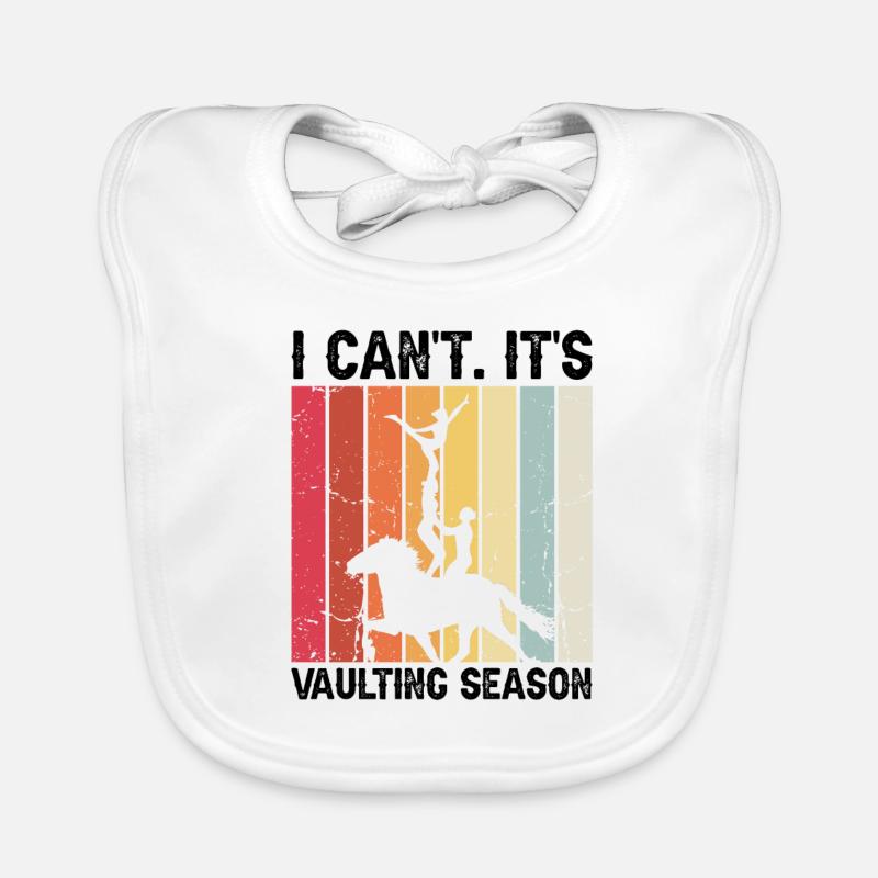 Conception acrobatique de voûte et cheval équestre Bavoir bio Bébé