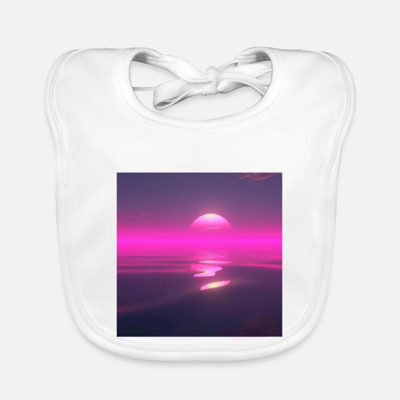 Sunset Retro Organic Baby Bibs