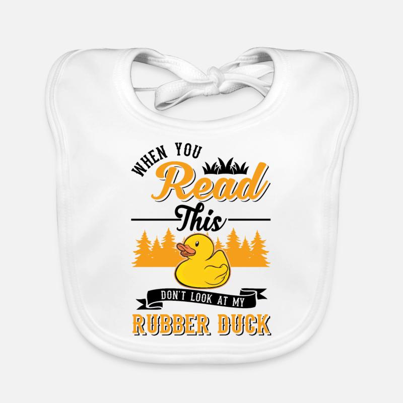 Gummiente Geschenk Quietscheente Badeente Baby Bio-Lätzchen