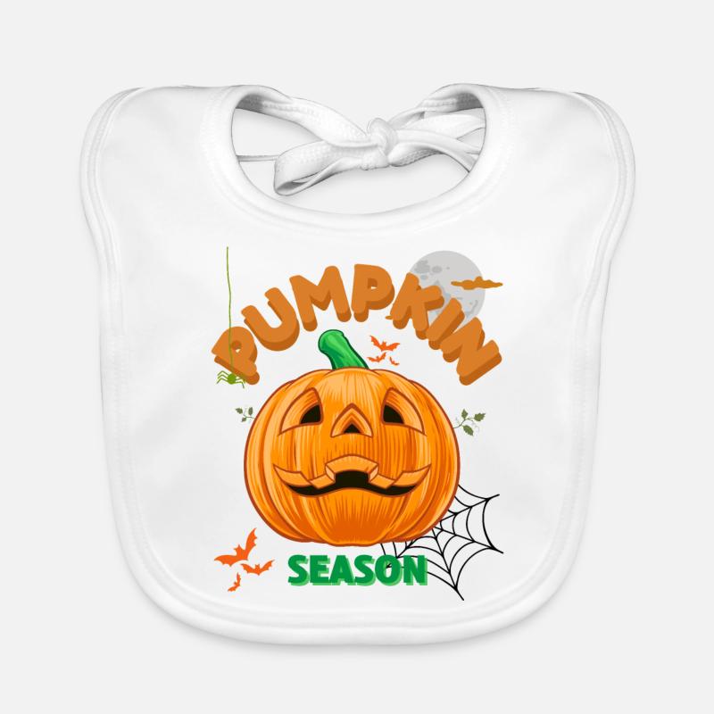 La saison Citrouille Arbre d’automne Orange Feuilles d’automne Bavoir bio Bébé