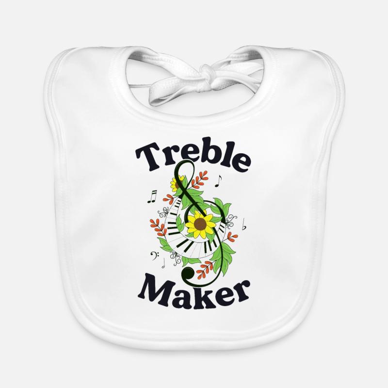 Treble Maker Lustiger Musiker Geschenk Treble Clef Baby Bio-Lätzchen