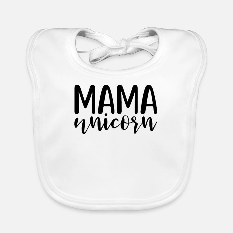 Mama Einhorn Unicorn Baby Bio-Lätzchen