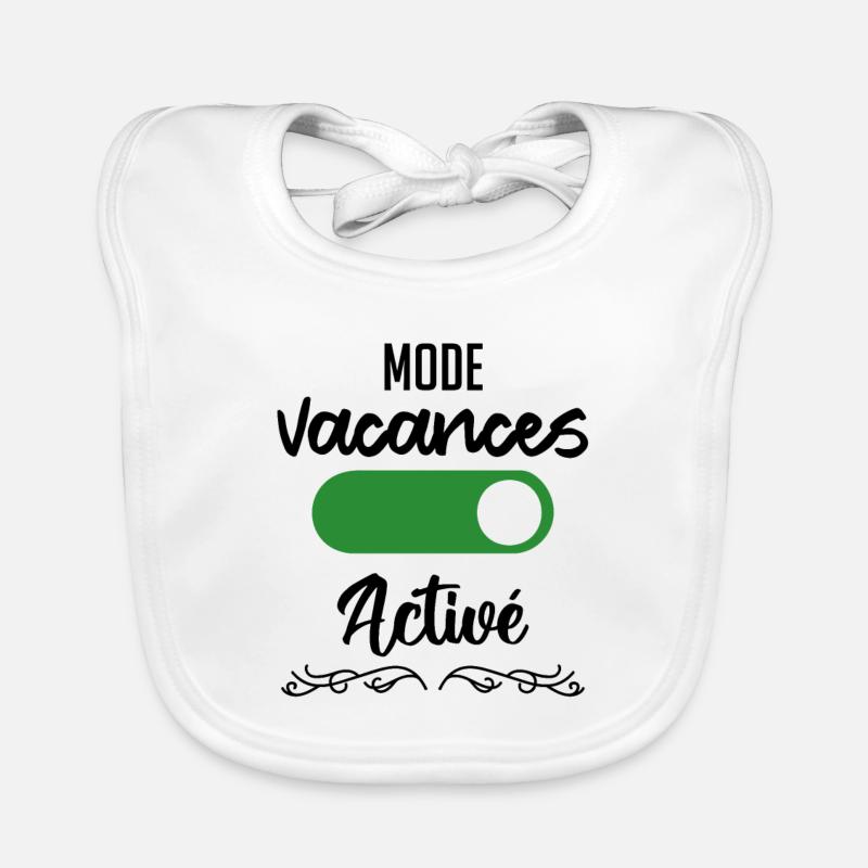 mode vacances activé Bavoir bio Bébé