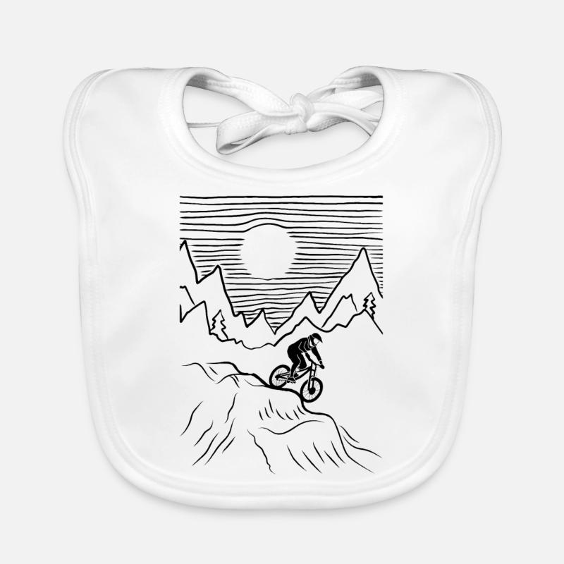 VTT VTT VTT Accessoires de vélo VTT - Bavoir bio Bébé - blanc