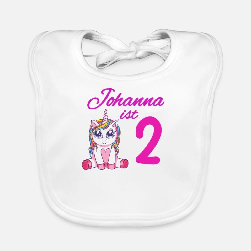 Kindergeburtstag 2 Jahre Mädchen Name Johanna Baby Bio-Lätzchen