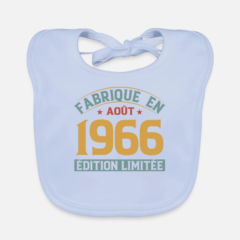 Fabriqué En Août 1966 Édition Limitée Bavoir bio Bébé