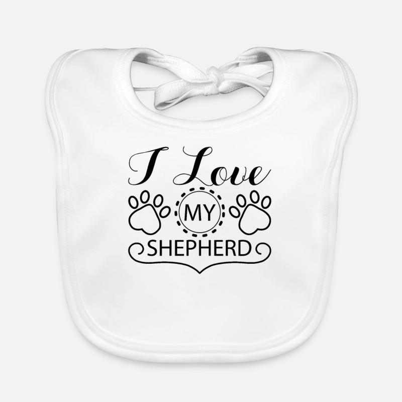 Ich liebe Schäferhunde Baby Bio-Lätzchen