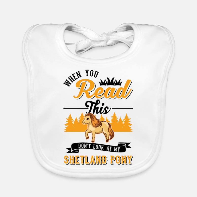 Shetland Pony Gift Shetty Organic Baby Bibs