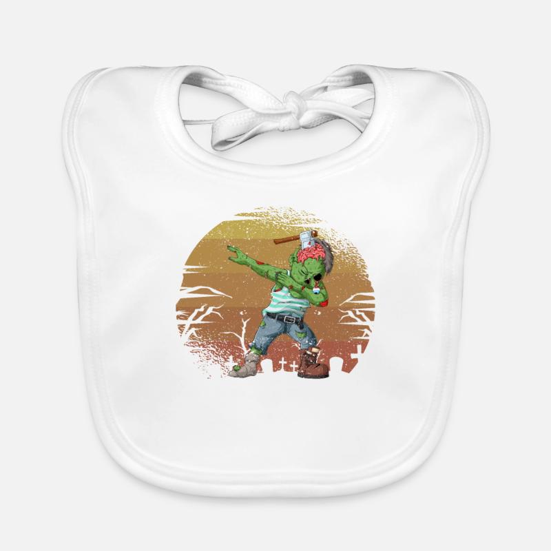 Halloween Dabbing Zombie Brain Funny Zombies Dab Organic Baby Bibs