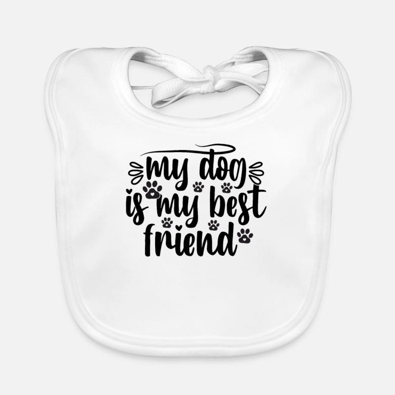 Mon chien est mon meilleur ami Bavoir bio Bébé