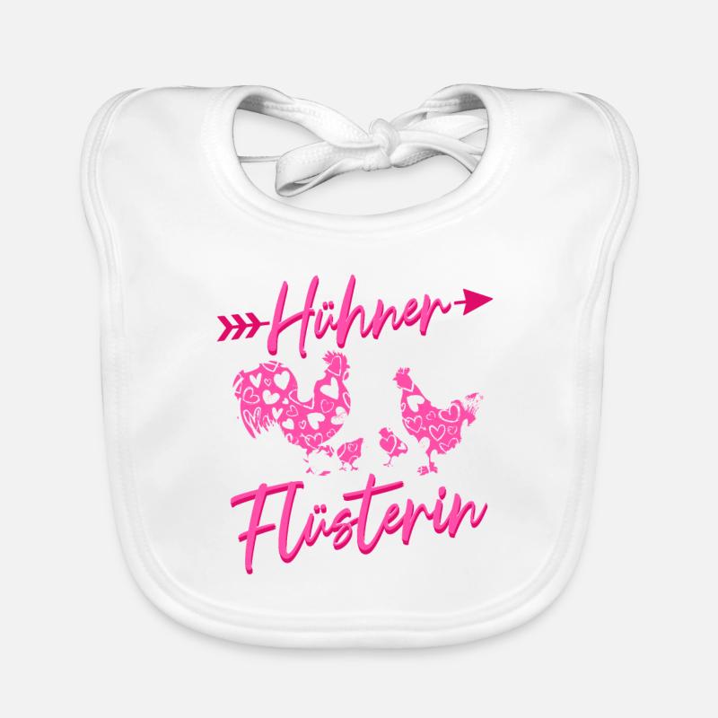 Huhn Hühner Flüstererin Baby Bio-Lätzchen