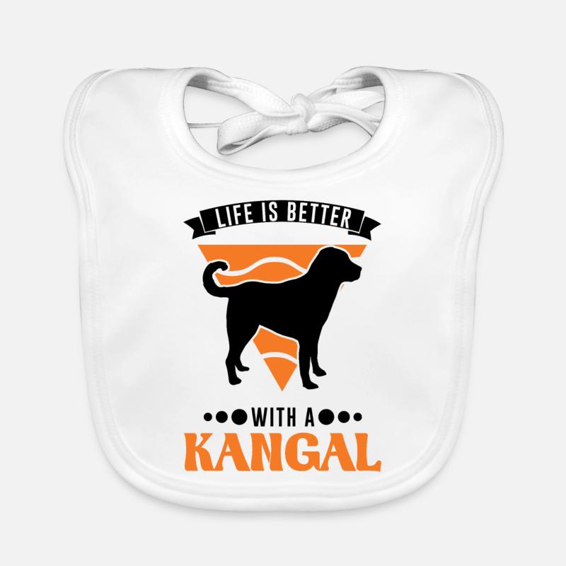 Life is better with a Kangal Shepherd Dog Organic Baby Bibs
