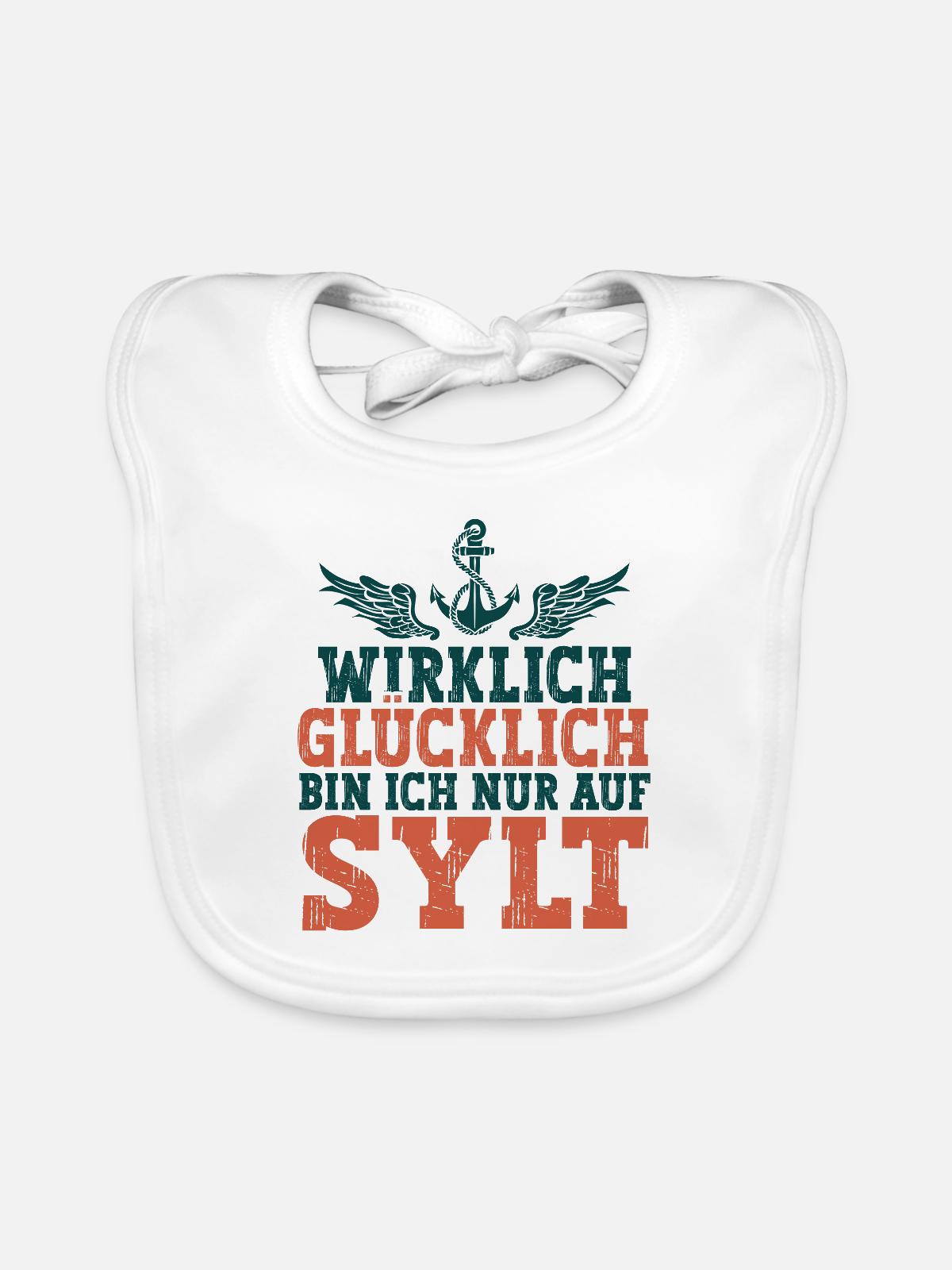 Sylt - Baby Bio-Lätzchen - Weiß - Vorne