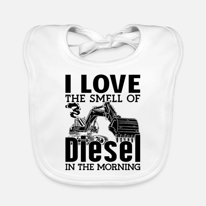 Baggern Baggerfahrer Bauarbeiter Geschenkidee Baby Bio-Lätzchen