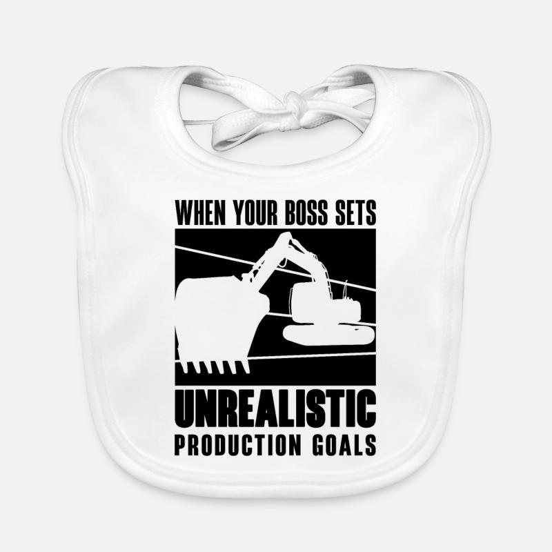 Baggerfahrer Bagger Baggern Arbeiter Geschenkidee Baby Bio-Lätzchen