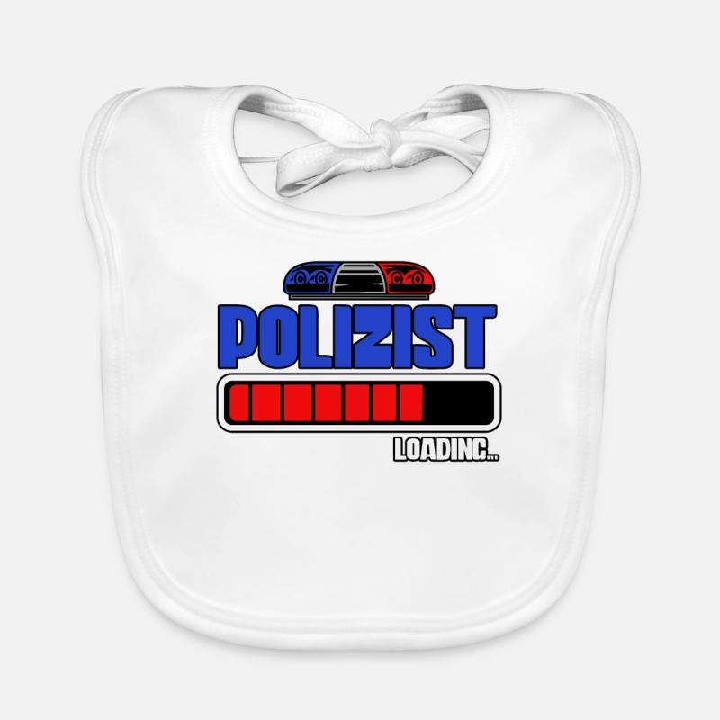 Polizist Loading Polizei Baby Bio-Lätzchen