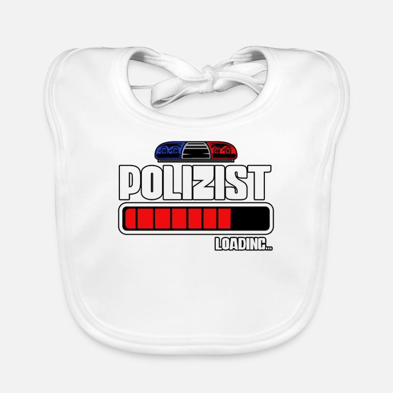 Polizist Loading Polizei Baby Bio-Lätzchen