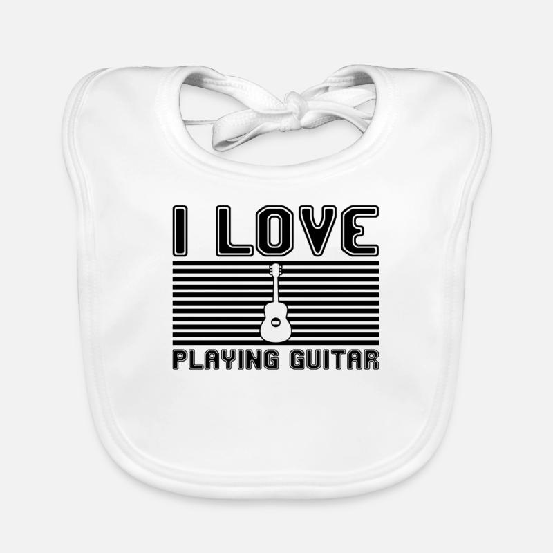 I love playing guitar Baby Bio-Lätzchen