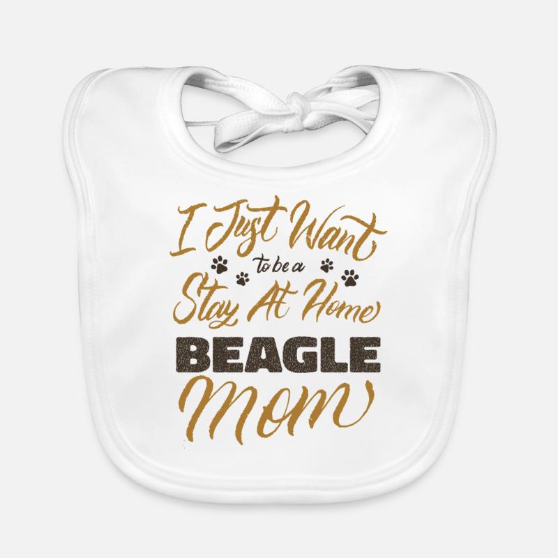 Restez à la maison Beagle Maman Bavoir bio Bébé