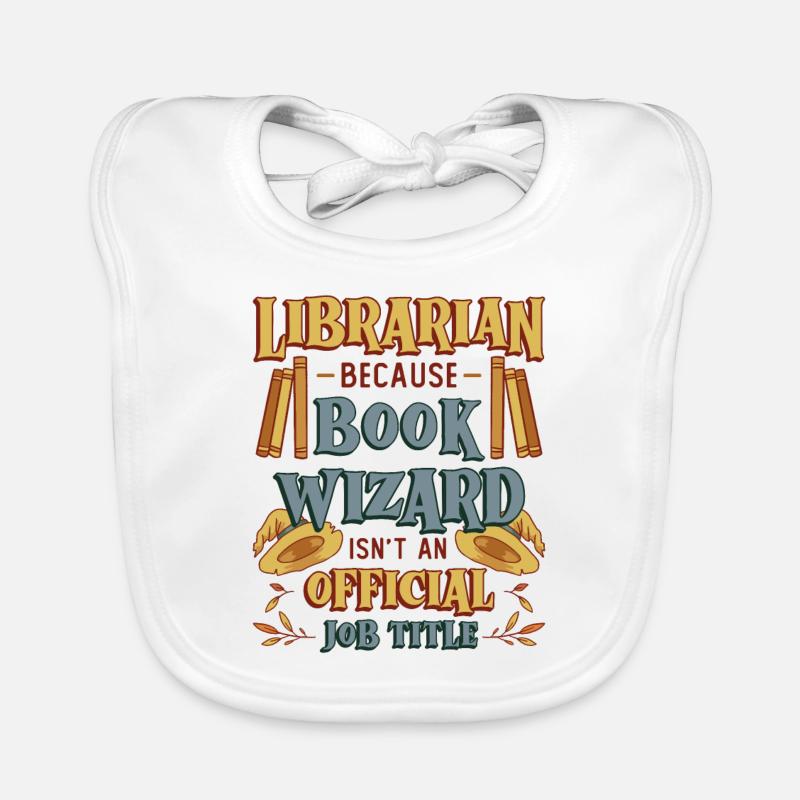 Funny librarian theme Organic Baby Bibs