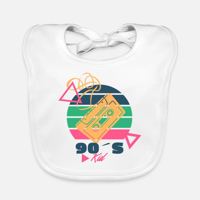 90s Kid - Organic Baby Bibs - white