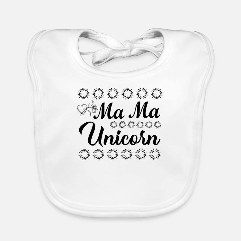 Mama Einhorn Licorne Bavoir bio Bébé
