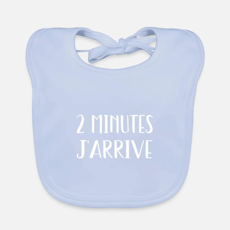 2 minutes j'arrive Bavoir bio Bébé